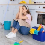 overwhelmed while cleaning