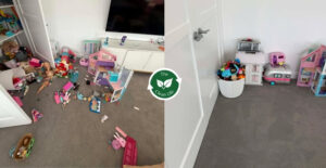 toys clutter before and after