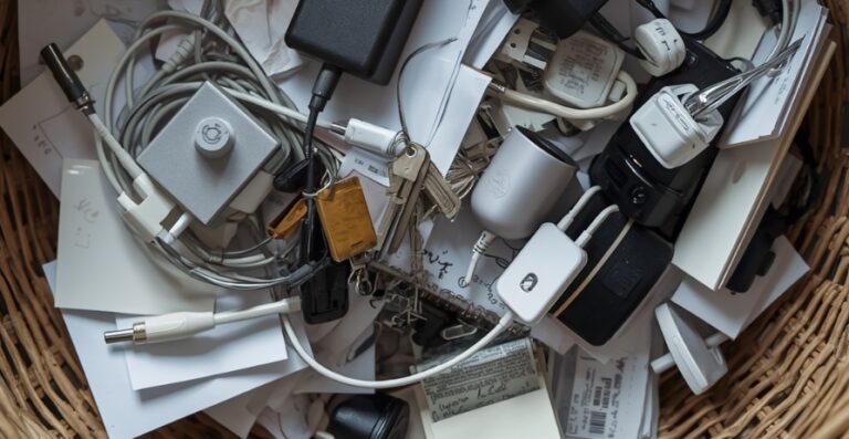 clutter in basket