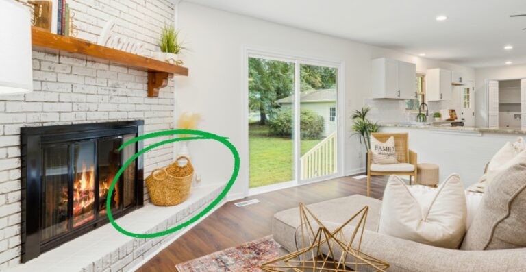 reset basket in living room