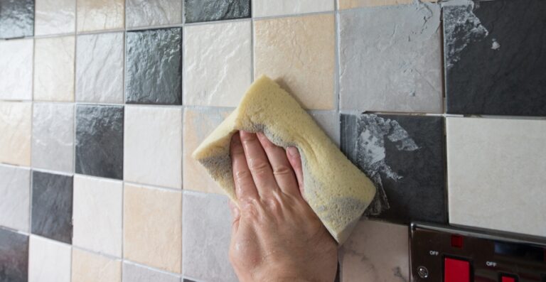wiping tiles