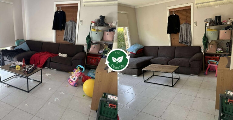 before and after - living room