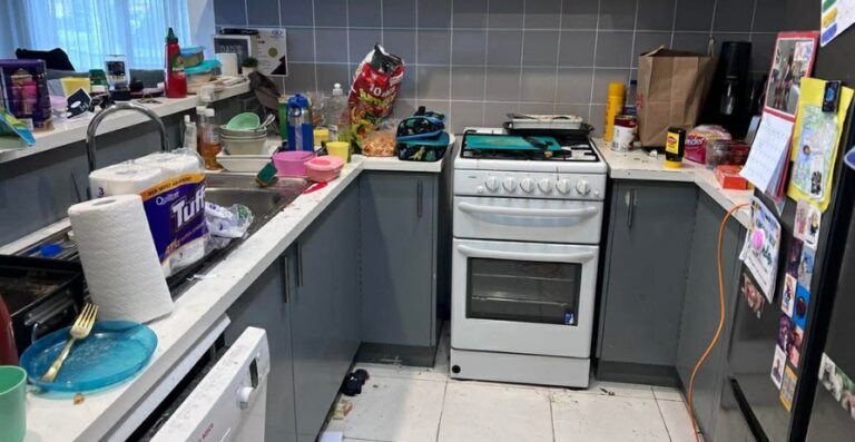 before - cluttered kitchen