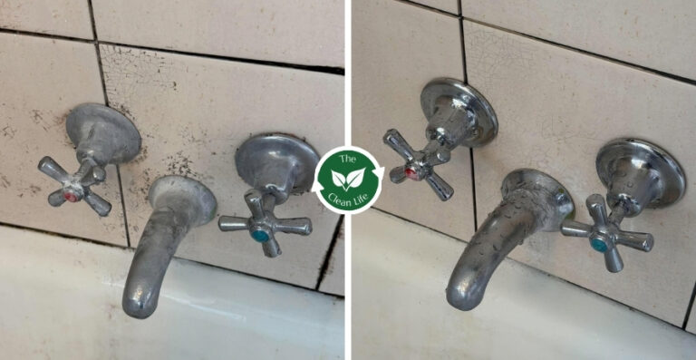 before and after - bath tub faucet